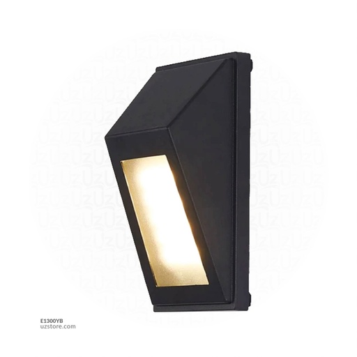 [E1300YB] LED Outdoor Wall LIGHT JKF825 10W WW BLACK