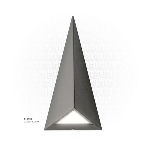 [E1301B] LED Outdoor Wall LIGHT AB-77 WW SILVER