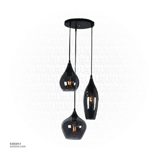 [E1052H-3] Triple Pendant Light 9653-3