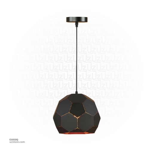 [E1053Q] Pendant Light 7499/1 Black 300*300