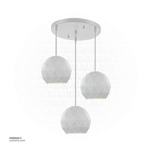 [E1053GW-3] Pendant Light 7001/3 White 200*250