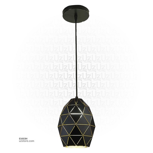 [E1053H]  HANGING LIGHT 6511/1 GOLDEN BLACK