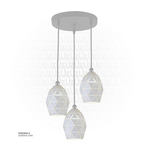 [E1053HA-3] TRIBLE HANGING LIGHT 6511/3 WHITE