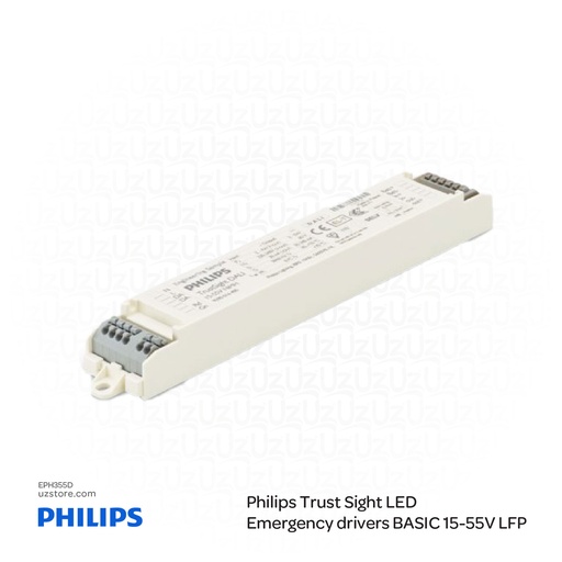 [EPH355D]  فيليبس إضاءة ليد بتقنية، مشغلات الطوارئ الإصدار الأساسي، تعمل بجهد يتراوح بين 15 و 55 فولت، وتستخدم بطارية من نوع
PHILIPS LFP