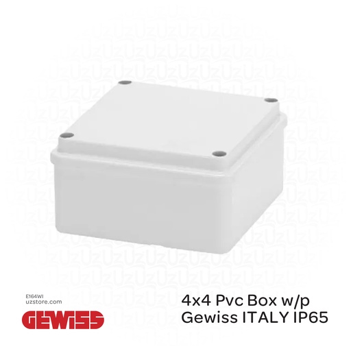 [EG1122]  Gewiss W/P Box ITALY 100X100X50mm IP65 (GW44204)