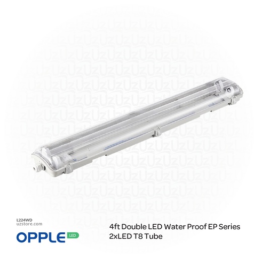 [L224WD] أوبل إضاءة ليد مقاومة للماء
OPPLE 4Ft Double Water Proof EP Series WP-EP 1200 2T-D IP65 2xLED T8 Tube 
