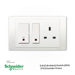 [SSV63] D.B (D.B+Soket) Switch (45A) 3*6 Schneider Vivace
