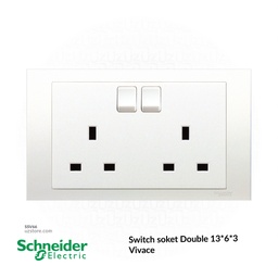 [SSV66] Switch soket Double 13*6*3 Schneider Vivace