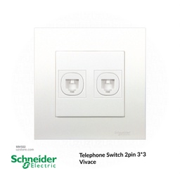 [SSV322] Telephone Switch 2pin 3*3 Schneider Vivace