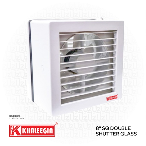 [EK504K-M8] KHALEEGIA EXST FAN 8" SQ DOUBLE SHUTTER GLASS K-M8