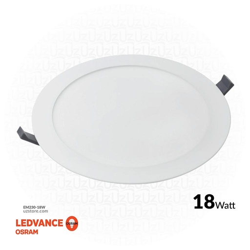 [EM230-18W] OSRAM LED SLIM PANEL DOWN LIGHT ROUND 8" 18W 3000K LPF 1600LM IP20 20X1 30000 HRS