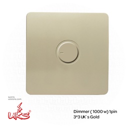[SU317G] Dimmer ( 1000 w) 1pin 3*3 UK`s Gold