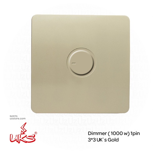 [SU317G] Dimmer ( 1000 w) 1pin 3*3 UK`s Gold