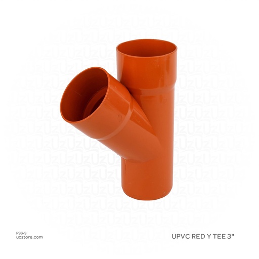 [P36-3] UPVC RED SKEW Y TEE 3"