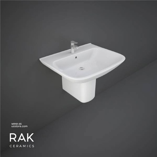 [WR161-65] RAK Ceramic ORIGIN Wash Basin with Half Pedestal 65CM ORG0101AWHA + CY0103AWHA