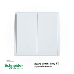 [SSA22] 2 gang switch 3*3 2way Schneider Avatar