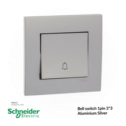 [SSS315] Bell switch 1pin 3*3 Schneider Alu. Sliver