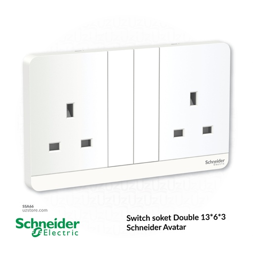 [SSA66] Switch socket Double 13*6*3 Schneider Avatar (E83T25WEG12)