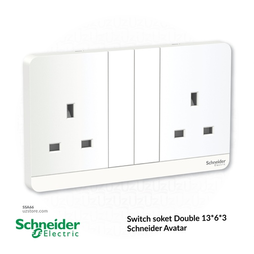 [SSA66] Switch soket Double 13*6*3 Schneider Avatar