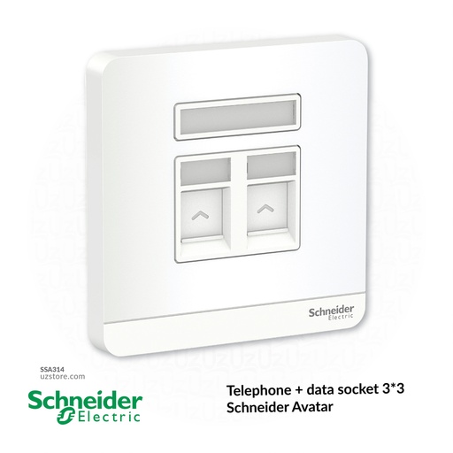 [SSA314] Telephone + net switch 1+1 pin 3*3 Schneider Avatar