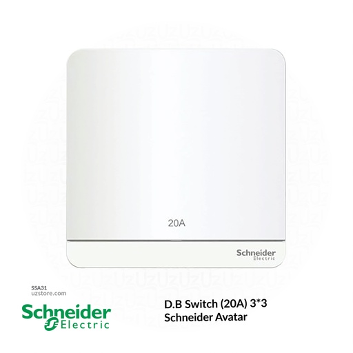 [SSA31] D.B Switch (20A) 3*3 Schneider Avatar (E8331D20NWE)