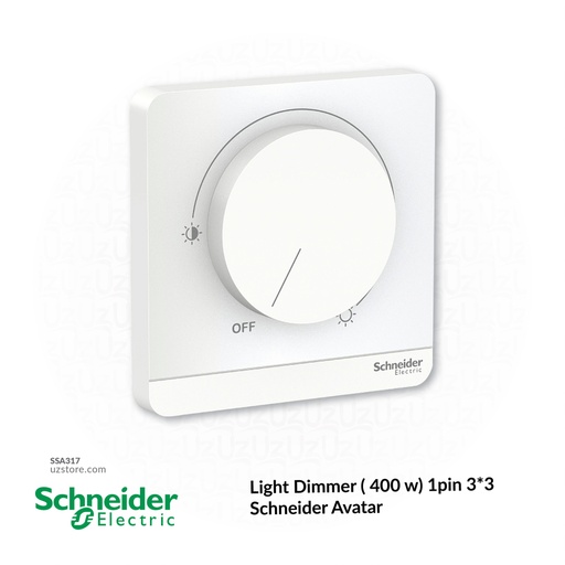 [SSA317] Light Dimmer ( 400 w) 1pin 3*3 Schneider Avatar