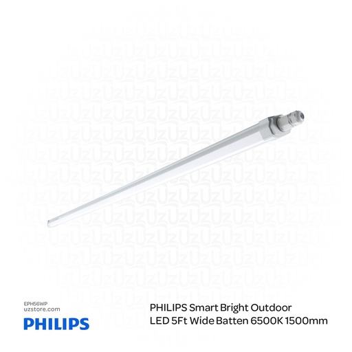 [EPH56WP] PHILIPS Smart Bright Outdoor LED 5Ft Wide Batten 220-240V IP65 1500mm WT068C CW LED56 L1500 PSU , 6500K Cool DayLight 911401881580