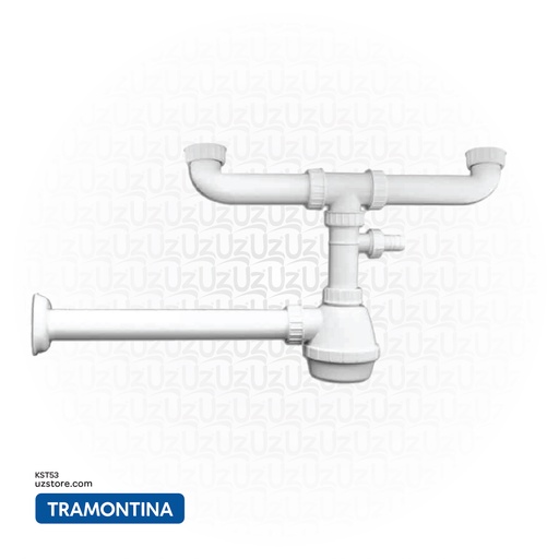 [KST53] Tramontina double polypropylene 11/2'' Double Bottle trap for sinks and bowls