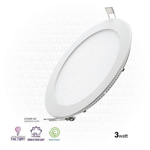 [ET230P-3D] LTF 3W Round Panel light Sigma Daylight