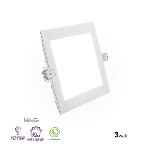 [ET231P-3W] LTF 3W SquarePanel light Sigma Warm white