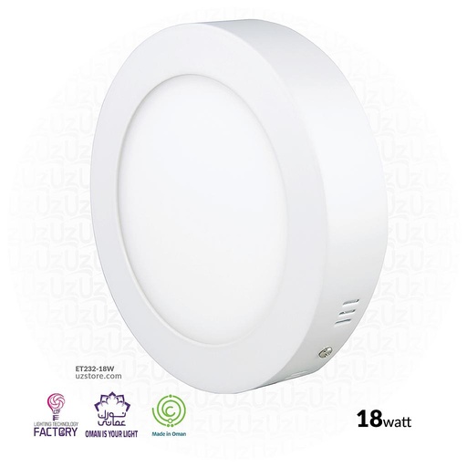 [ET232-18W] LTF 18W Round Surface light RHO Warm white