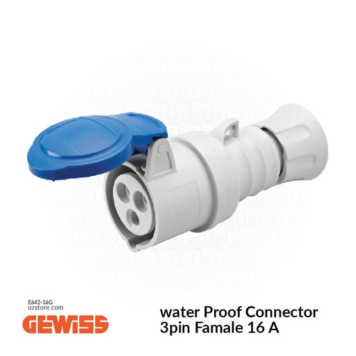 [EG1057] Gewiss 16a 3pin 230v  Industrial Socket IP44 (GW62004H)