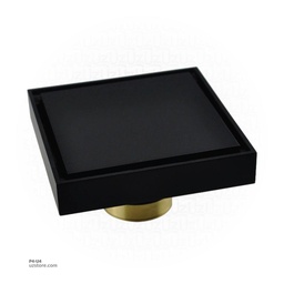 [P4-U4] Black Color Brass Floor Drain 9873QBC 10*10