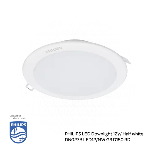 [EPH230DN-12H] PHILIPS LED Down Light DN027B LED12/NW G3 D150 RD 12W , 4000K Cool White/ Natural White 929002673438