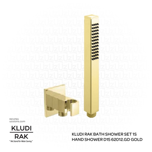 [MX1478G] KLUDI RAK Bath Shower Set 1S Hand Shower D15 RAK62012.GD Gold