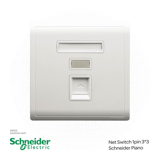 [SSP313] Telephone + net switch 1+1 pin 3*3 Schneider Piano