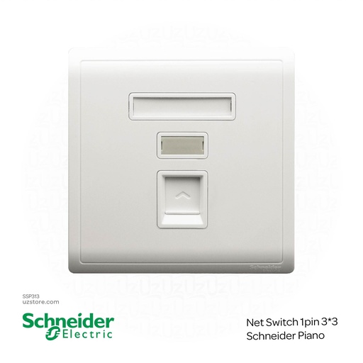 [SSP313] Telephone + net switch 1+1 pin 3*3 Schneider Piano