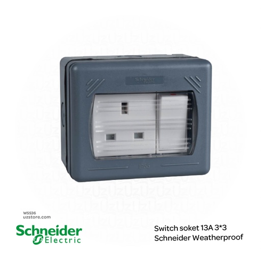 [WSS36] Switch soket 13A 3*3 Schneider Weatherproof