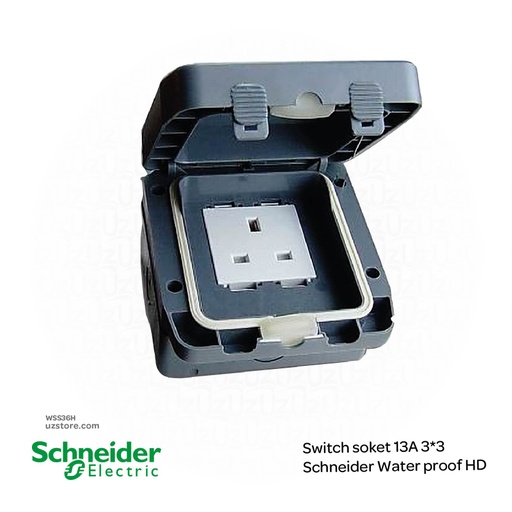[WSS36H] Switch soket 13A 3*3 Schneider Water proof HD