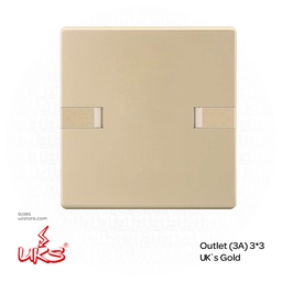 [SU38G] سويك مخرج 3A 3*3 UK`s Gold
