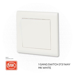 [SMK11] 1 gang switch 3*3 1way MK White