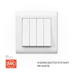 [SMK14] 4 gang switch 3*3 1way MK White