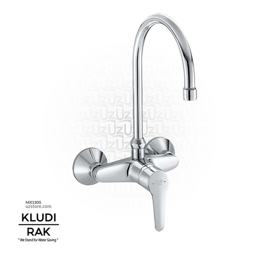 [MX1305] KLUDI RAK Polaris WALL- MOUNTED SINK MIXER DN15 WITH SWIVEL SPOUT RAK10028SU