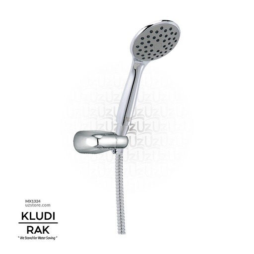 [MX1324] KLUDI RAK 1S Bath Tub Set Hand Held Shower with
 Rain Shower, Adjustable Holder with Screws and Dowels, 1/2"x1/2" x 1500mm, RAK62003
