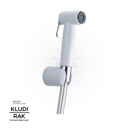 [MX1334] KLUDI RAK ABS White Shattaf - With Supreme Hose &  Wall Holder RAK32009-09