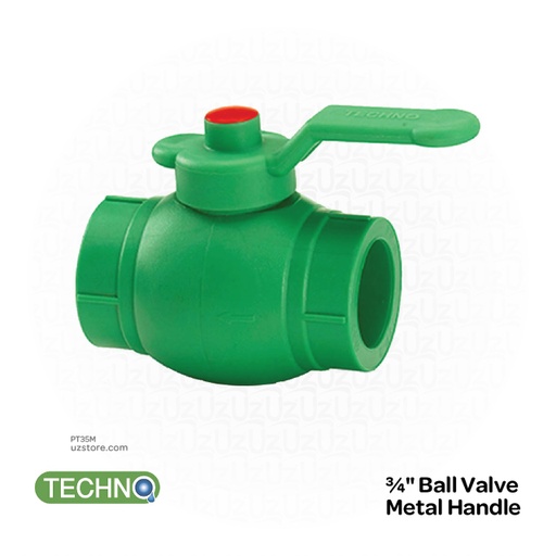 [PT35M] ¾" Ball Valve Metal Handle ( Techno )