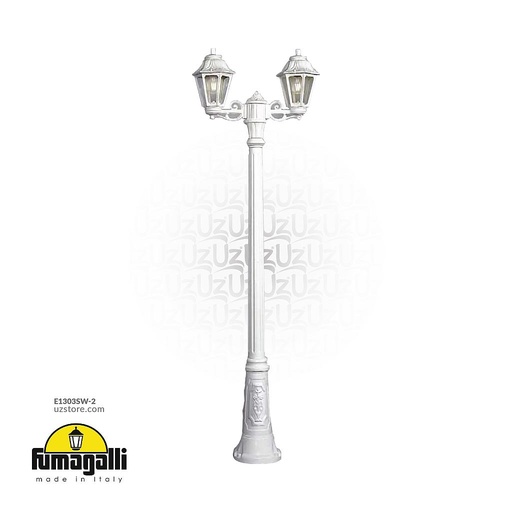 [E1303SW-2] FUMAGALLI GIGI BISSO/ANNA 2L POLE 2090MM CLEAR E27 6W 4000K  WH Made in Italy 