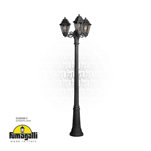 [E1303SB-3] FUMAGALLI GIGI BISSO/ANNA 3L POLE 2090MM CLEAR E27 6W 4000K   BK Made in Italy 