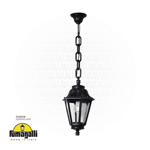 [E1303CB] FUMAGALLI SICHEM/RUT HANGING CLEAR E27  BK Made in Italy 