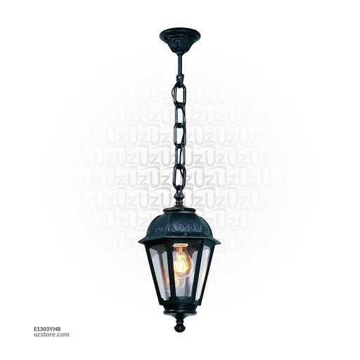 [E1303YHB] FUMAGALLI SICHEM/SABA HANGING CLEAR E27  BK Made in Italy 